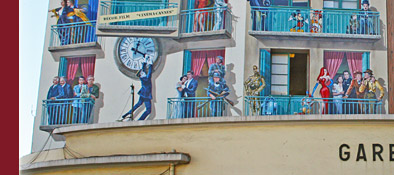Hausmalerei in Cannes am Busbahnhof Le Suquetin in Cannes Altstadt, Bild 3 von 6