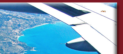 Cote d' Azur, Sicht aus dem Flugzeug &uuml;ber die Cote d' Azur in S&uuml;dfrankreich, Bild 2 von 6