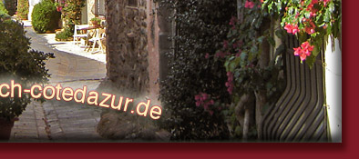 Grimaud, enge G&auml;sschen, vielf&auml;ltige provenzalische Bl&uuml;tenpracht an der Cote d' Azur, Bild 6 von 6