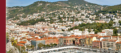 Nizza - Cote d' Azur, Hafen gesehen von oben von dem Schlossberg Le Chateau, Bild 3 von 6