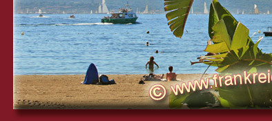 Sainte-Maxime Strand, feiner Sandstrand in Sainte Maxime im Golfe de Saint-Tropez, Bild 5 von 6