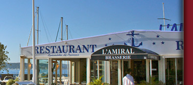 Sainte-Maxime, Restaurant im Hafen von Sainte Maxime mit Blick auf Saint-Tropez, Bild 4 von 6