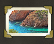 Das Mittelmeer an der Cote d' Azur, türkis farbenes Meer umgibt die Cote d' Azur