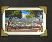Blick auf Monte Carlo  in Monaco von der Altstadt Monaco-Ville